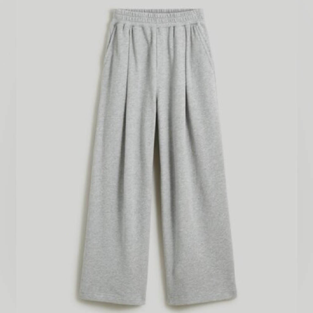 Madewell Terry Oversized Sweatpants Size XS Gray Wide Leg pants